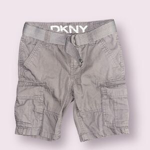 DKNY Toddler Boys Gray‎ Belted Cargo Shorts Size 3T